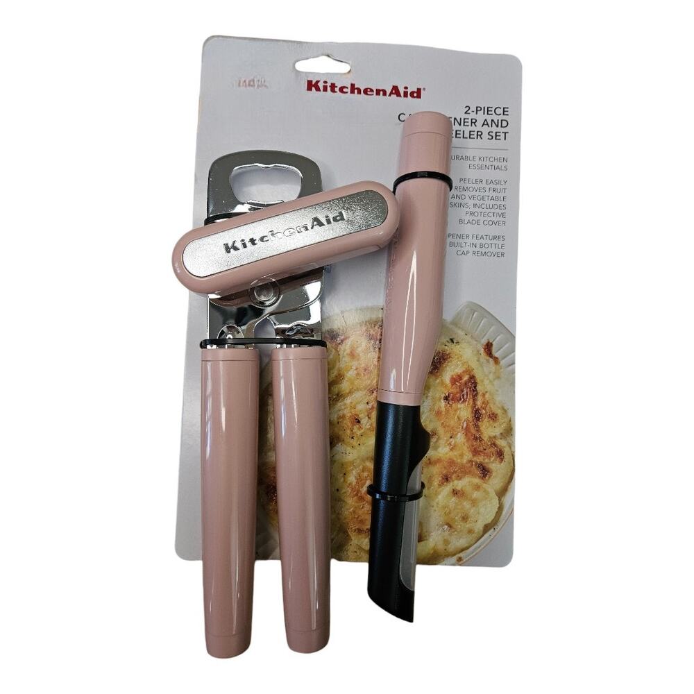 NEW KitchenAid 2-Piece Can Opener and Euro Peeler Set in Dried Rose [Light Pink]